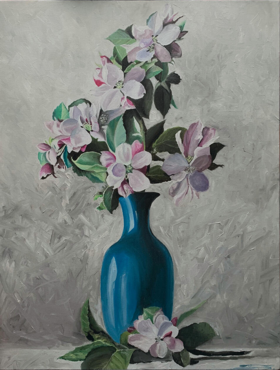 Still-Life Realism · Oil on canvas, A study of floral form.