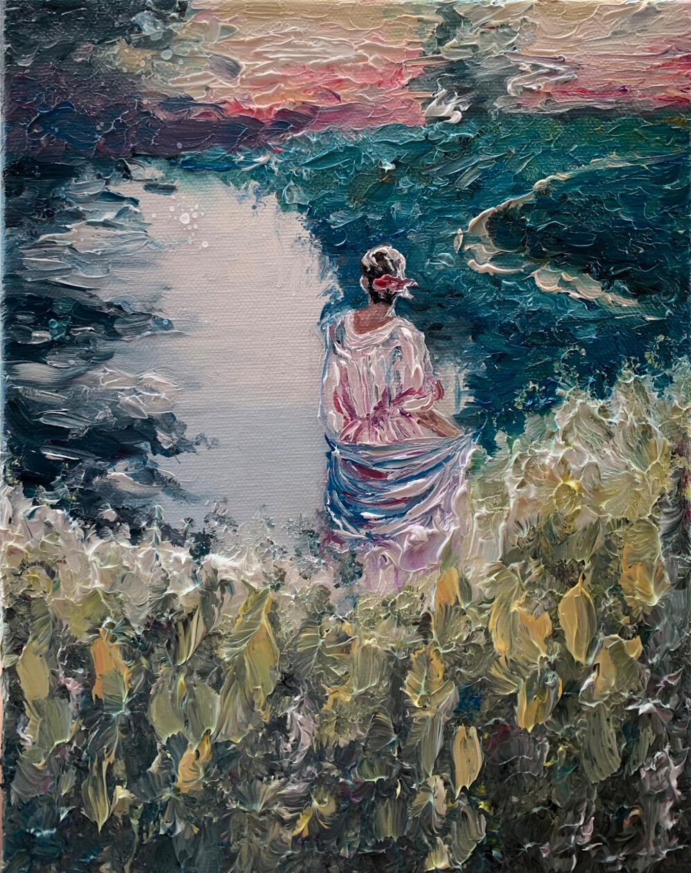 Contemporary Figurative Landscape · Oil on canvas, The second interpretation of an original painting, created for one of my grandparents as an exercise in reproducing the same composition while allowing subtle variations to emerge.